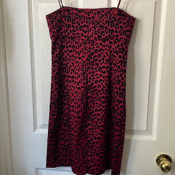 VINTAGE GUESS RED & BLACK COCKTAIL DRESS - Picture 4 of 8